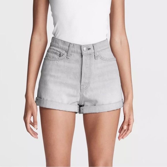 Rag & Bone Maya High-Rise Shorty Short - Anchor - Picture 11 of 12